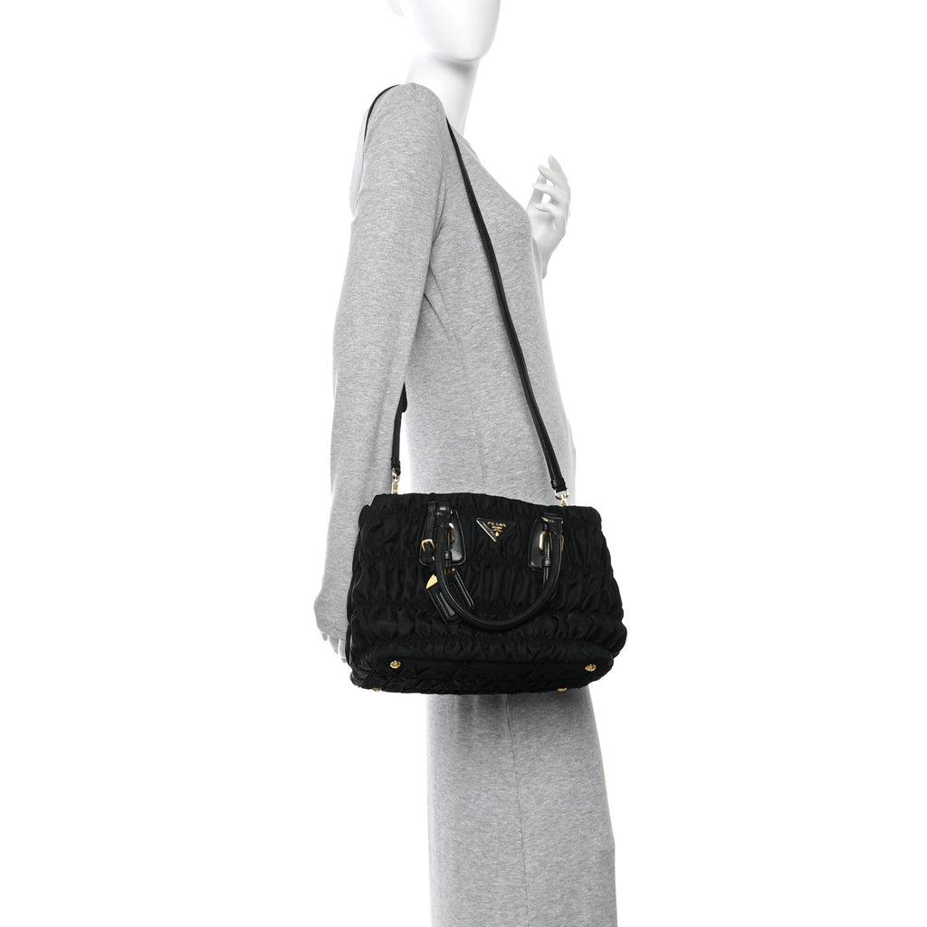 Prada Tessuto Nylon Gaufre Tote Black
