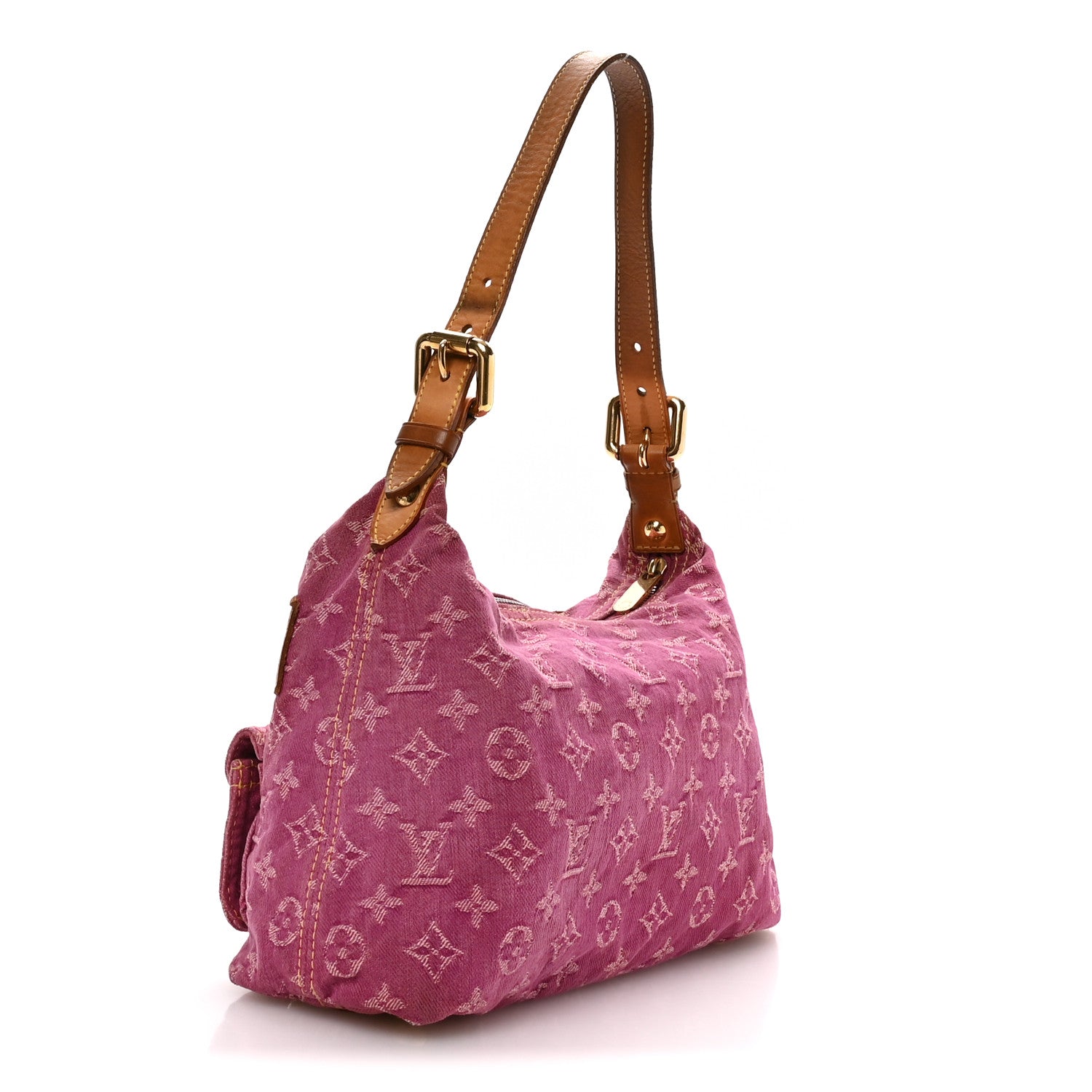 Louis Vuitton Denim Baggy PM Fuchsia