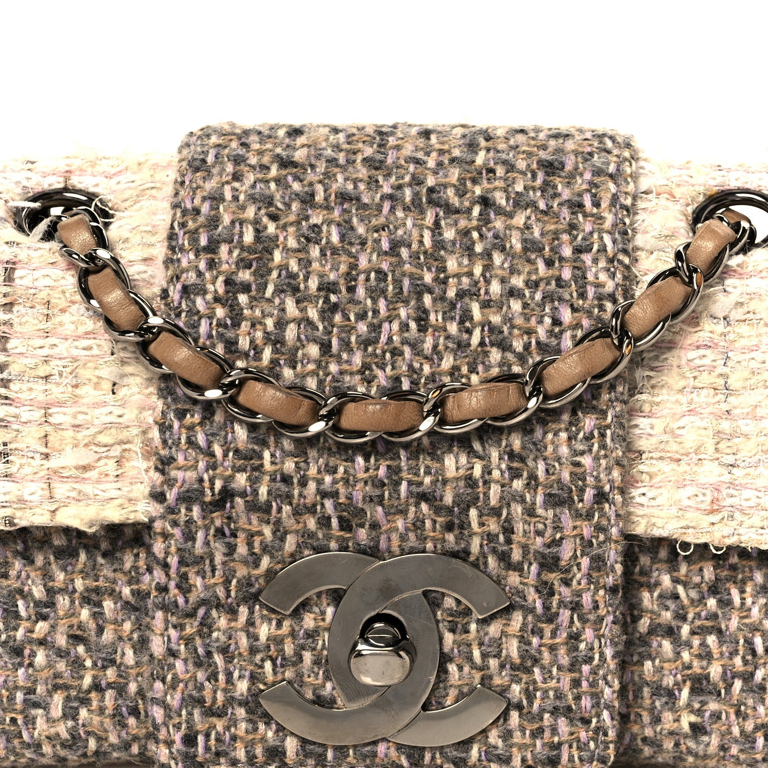 Chanel Tweed Small Fantasy Flap Grey