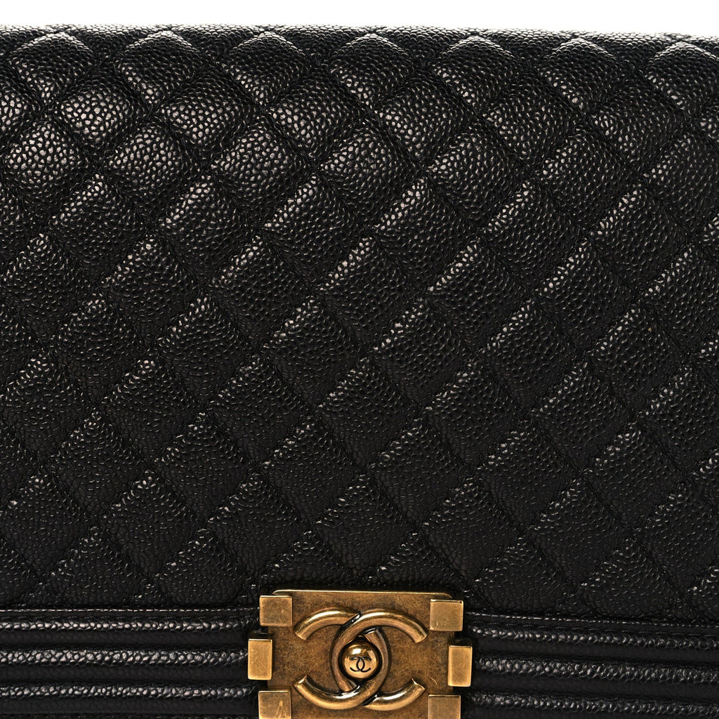 Chanel Caviar Quilted New Medium Boy Flap Black