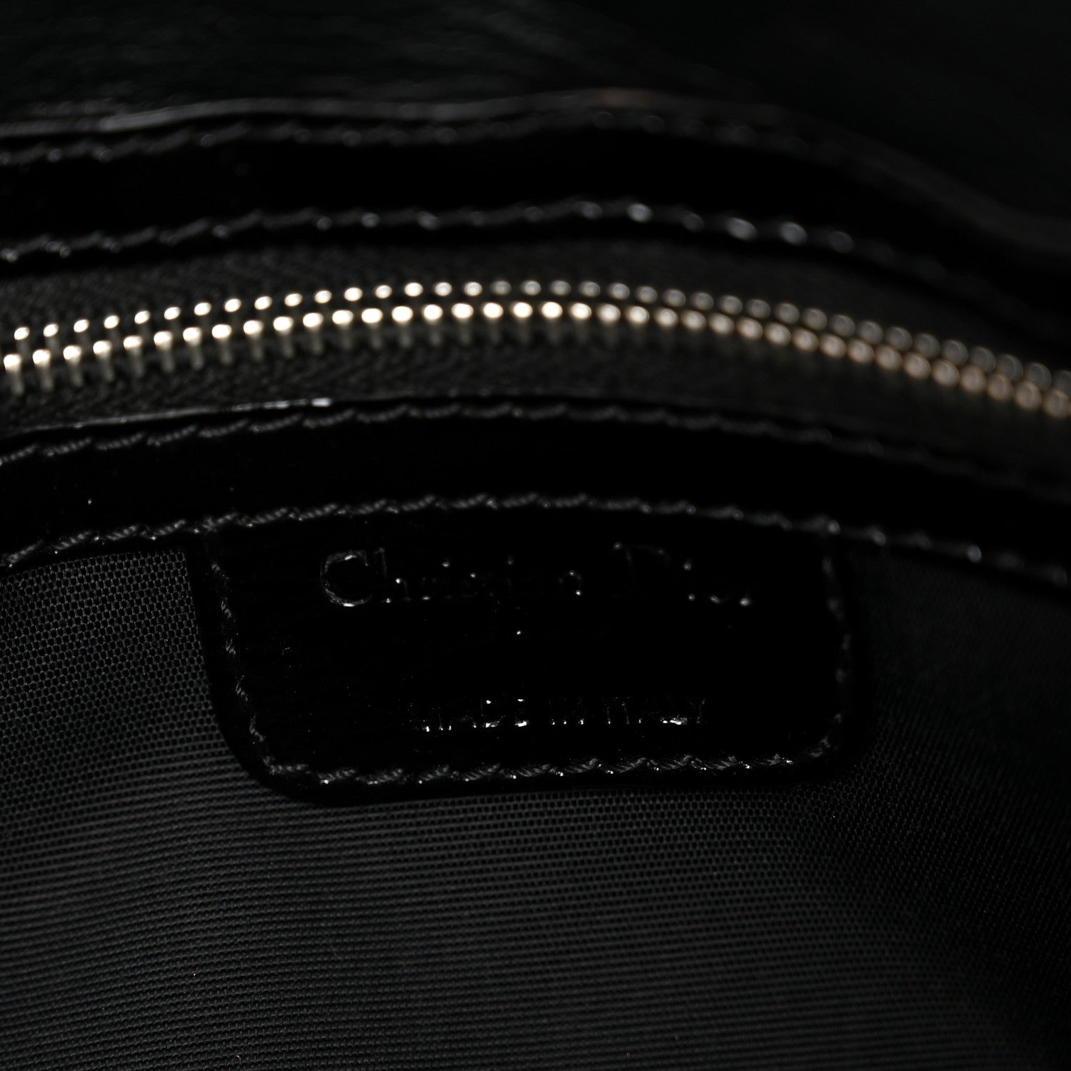 Christian Dior Patent Lambskin Cannage Rendezvous Flap Black