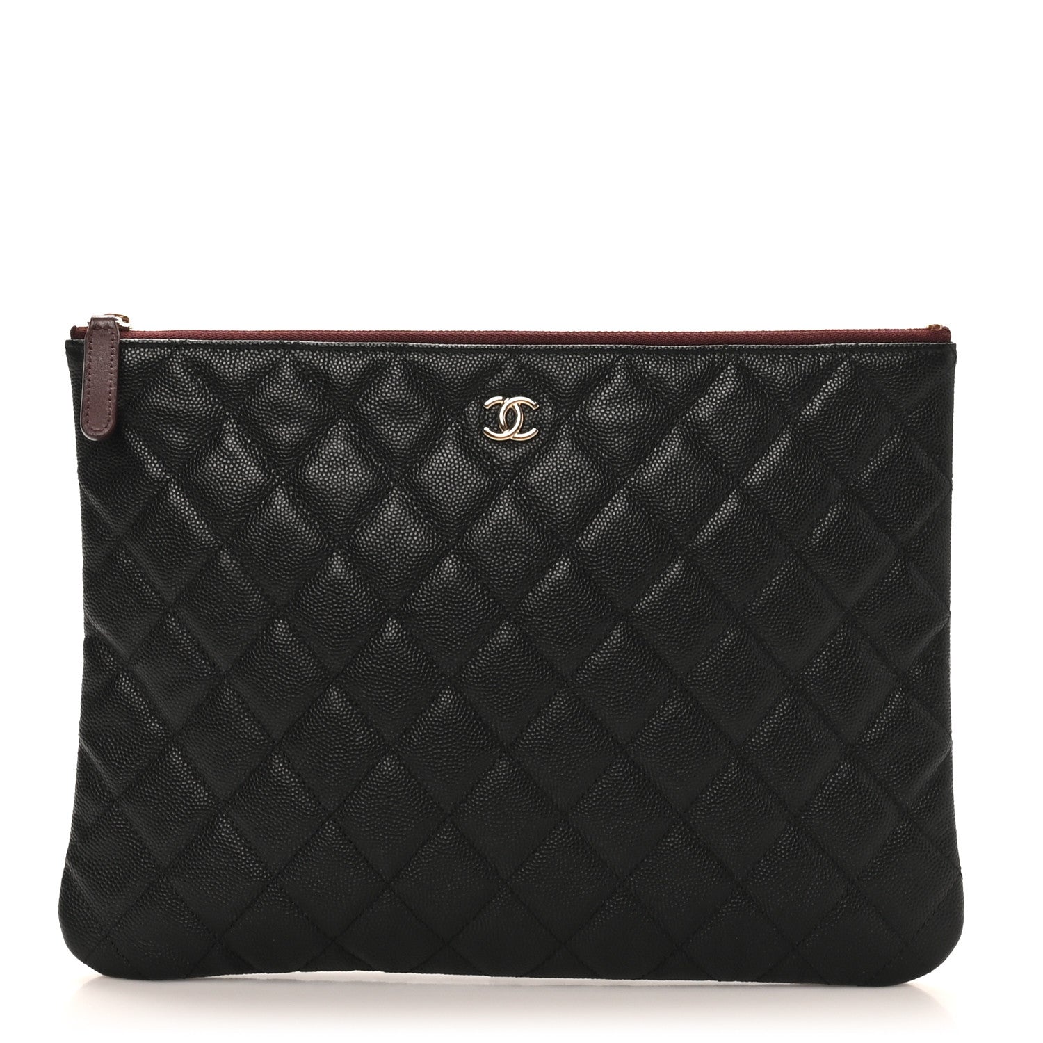 Caviar Quilted Medium Cosmetic Case Black