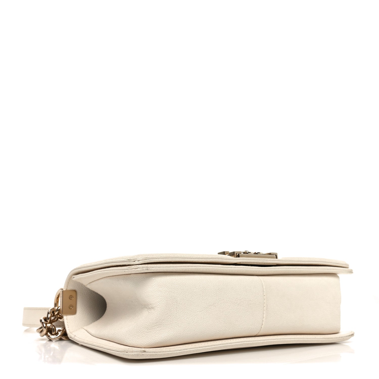 Chanel Caviar Quilted Medium Boy Flap White