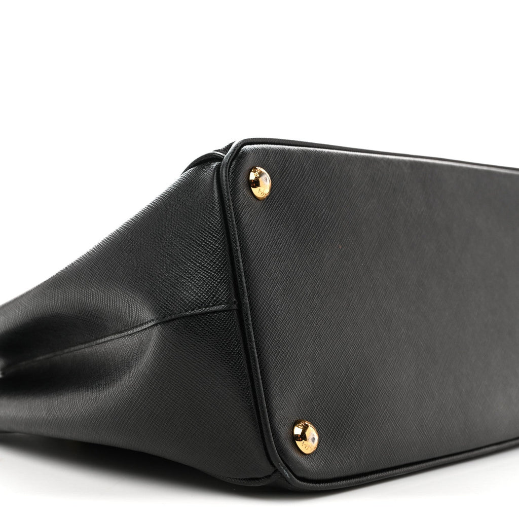 Prada Saffiano Lux Medium Galleria Double Zip Tote Black