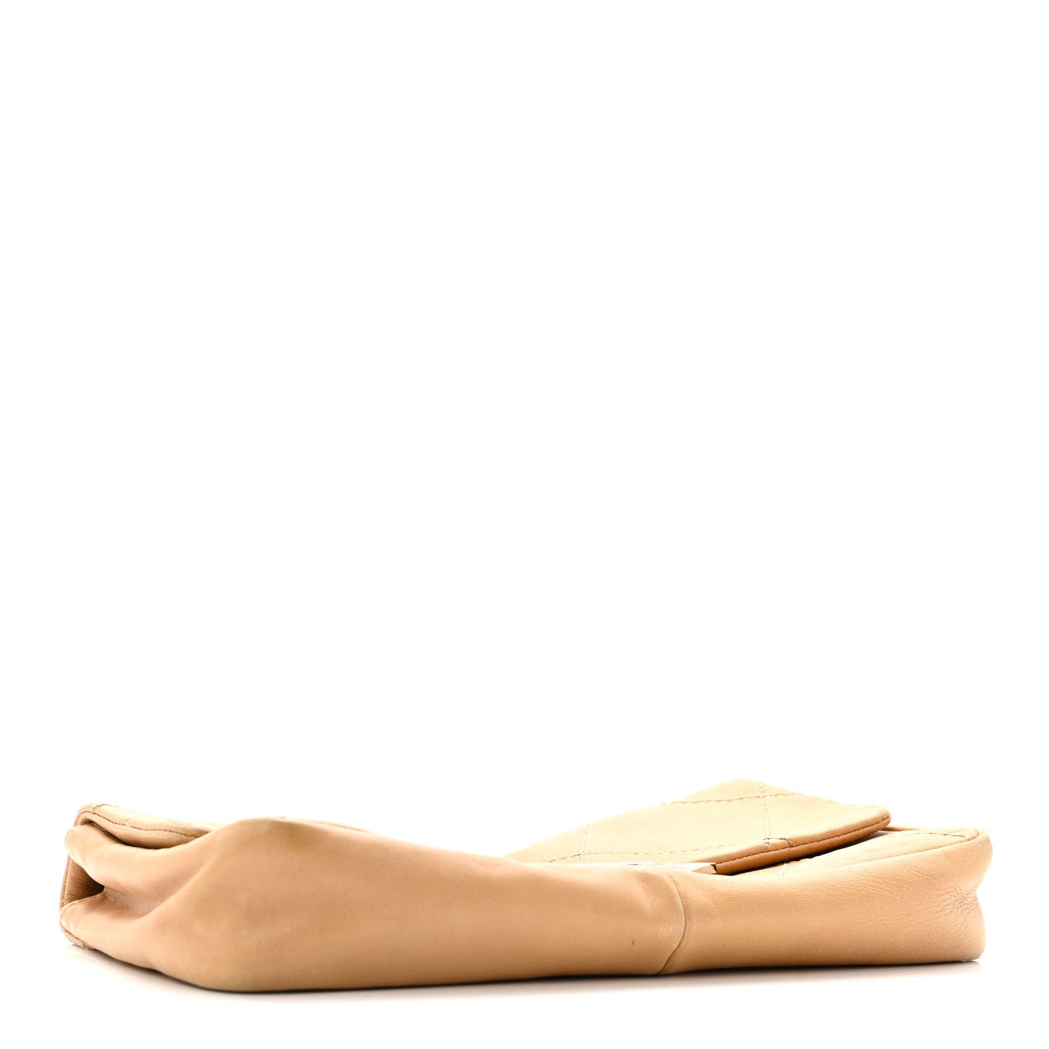 Chanel Lambskin Diamond Stitched CC CC East West Flap Beige