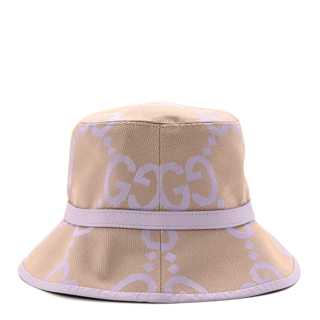 Gucci Monogram Jumbo GG Mosteria Bucket Hat L Beige Lapis