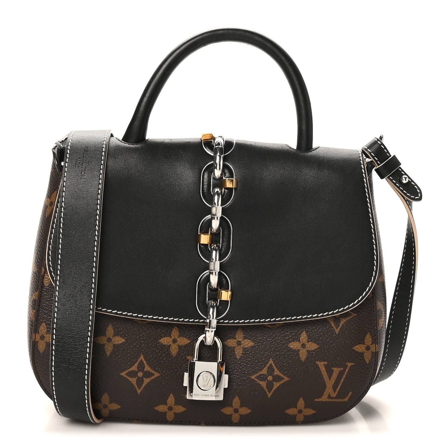 Louis Vuitton Calfskin Monogram Chain It Bag PM Black