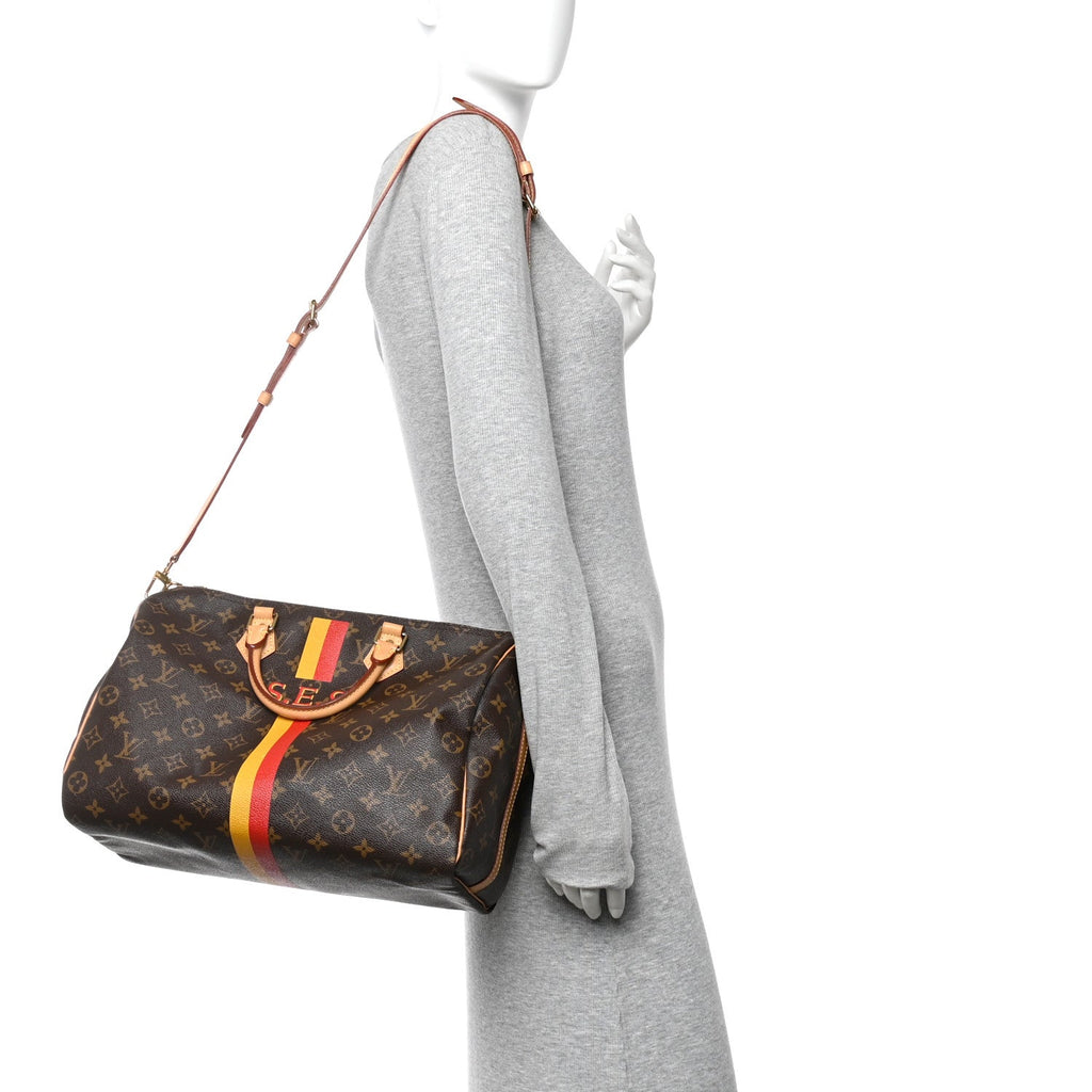 Louis Vuitton Monogram My LV Heritage Speedy Bandouliere 35 Jaune Rouge