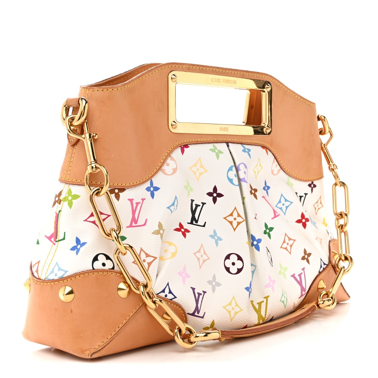 Louis Vuitton Monogram Multicolor Judy MM White