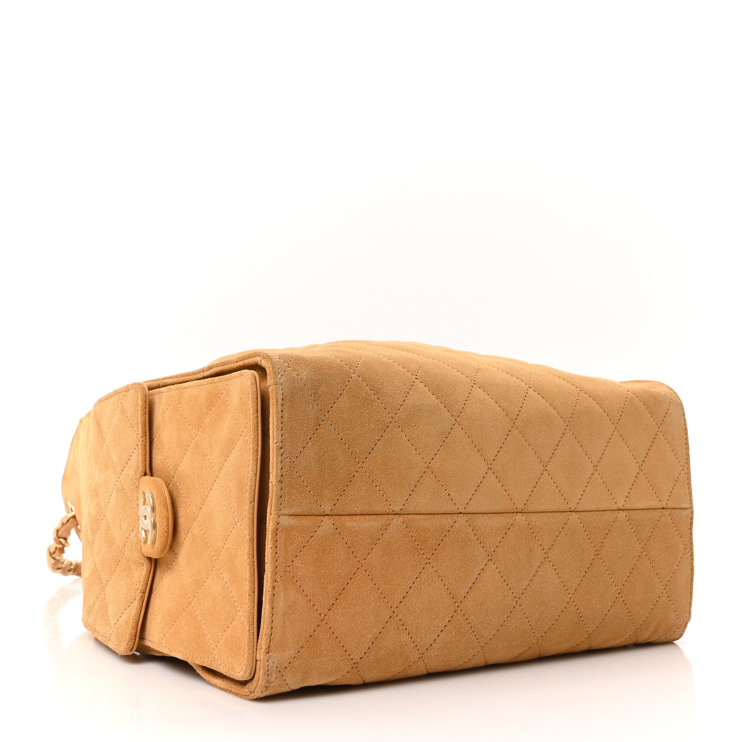 Chanel Suede Quilted Medium Chanel 25 Handbag Beige