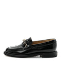 Calfskin Enamel Charms Mocassin Loafers 35.5 Black