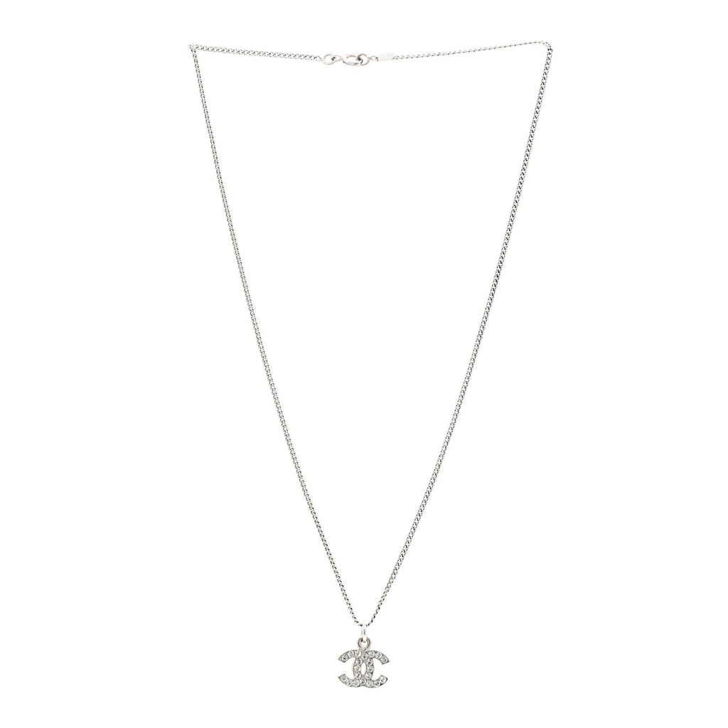 Crystal Timeless CC Necklace Silver