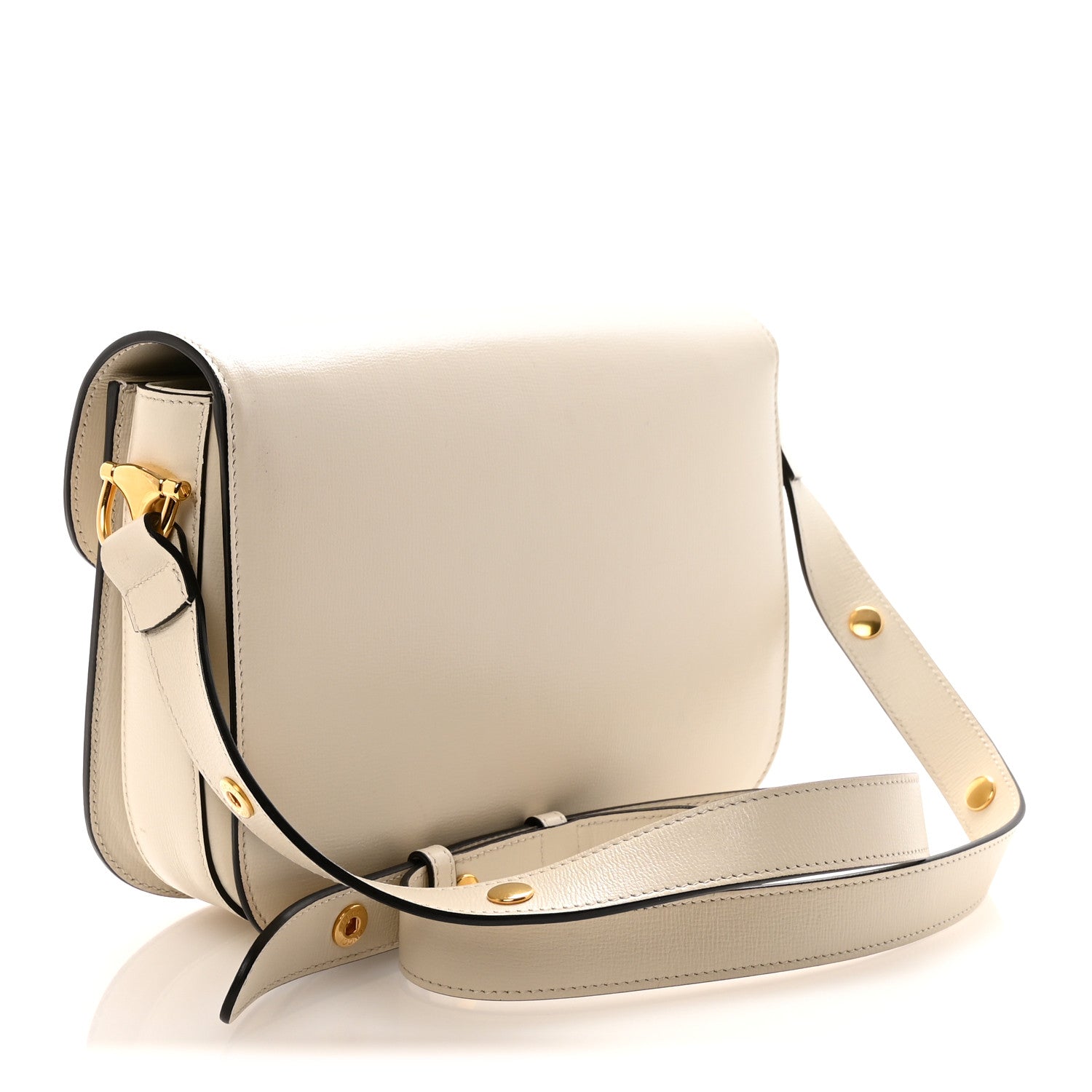 Gucci Azalea Calfskin Horsebit 1955 Shoulder Bag Mystic White