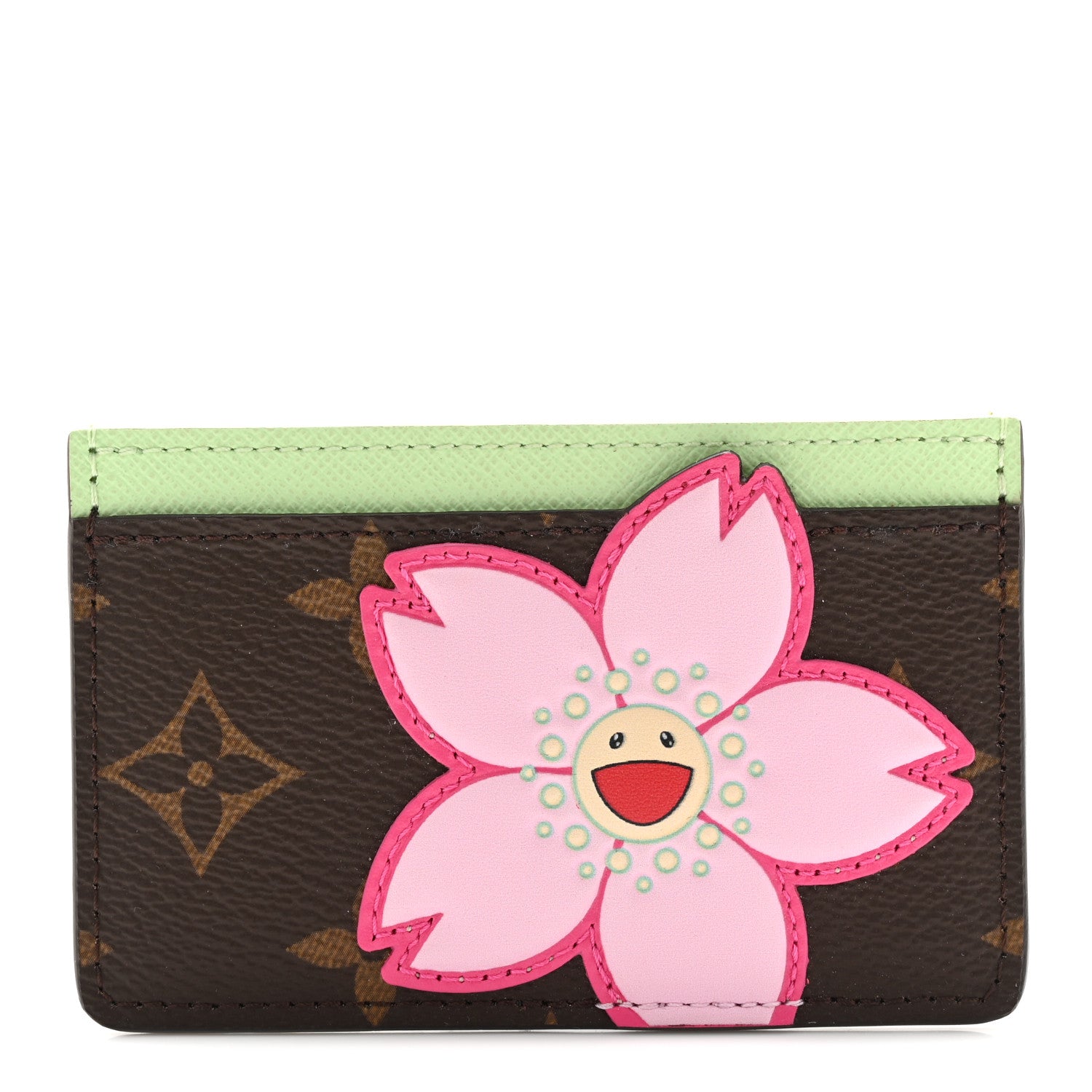 Louis Vuitton LV X TM Monogram Cherry Blossom Card Holder Sakura Brown