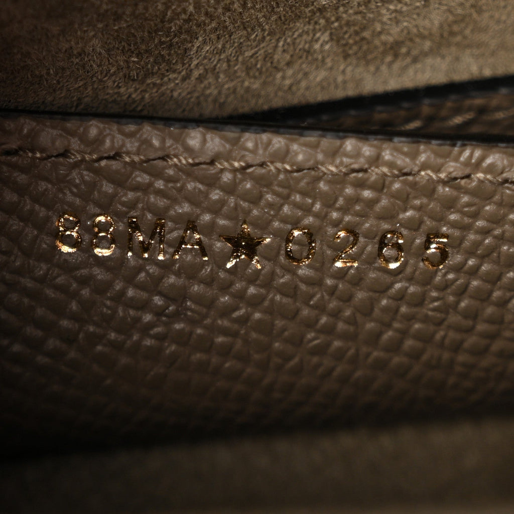 Christian Dior Grained Calfskin Saddle Bag With Strap Clay Green