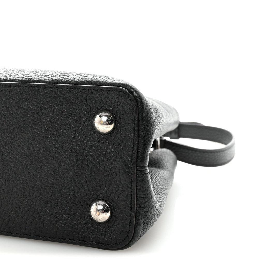 Louis Vuitton Taurillon Capucines PM Black