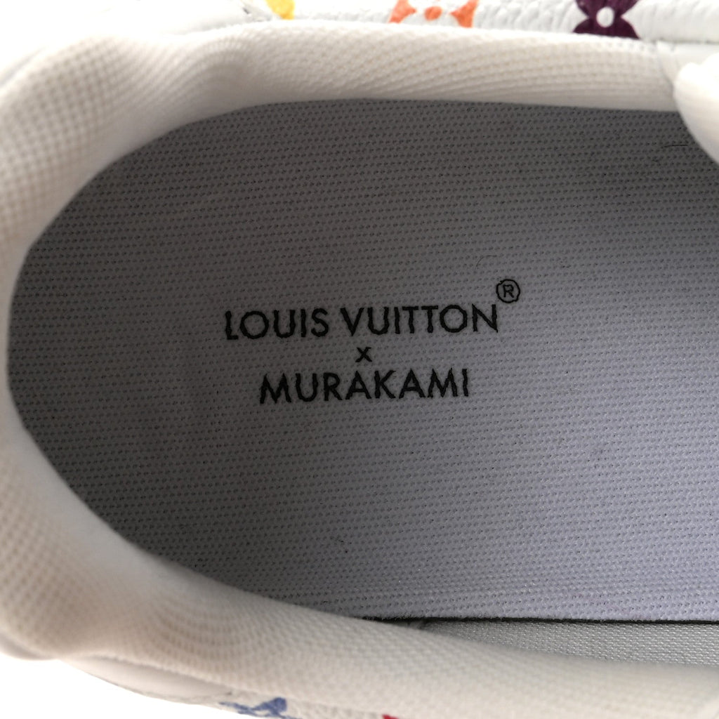Louis Vuitton LV X TM Calfskin Monogram Multicolor Womens LV Trainer Sneakers 39 White