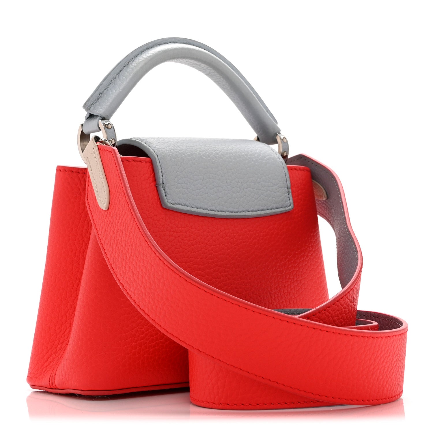 Louis Vuitton Taurillon Capucines Mini Coral Olympe Blue