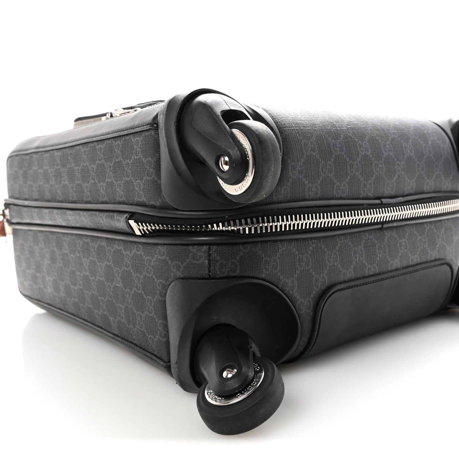 Gucci GG Supreme Monogram Gran Turismo Suitcase Black Grey