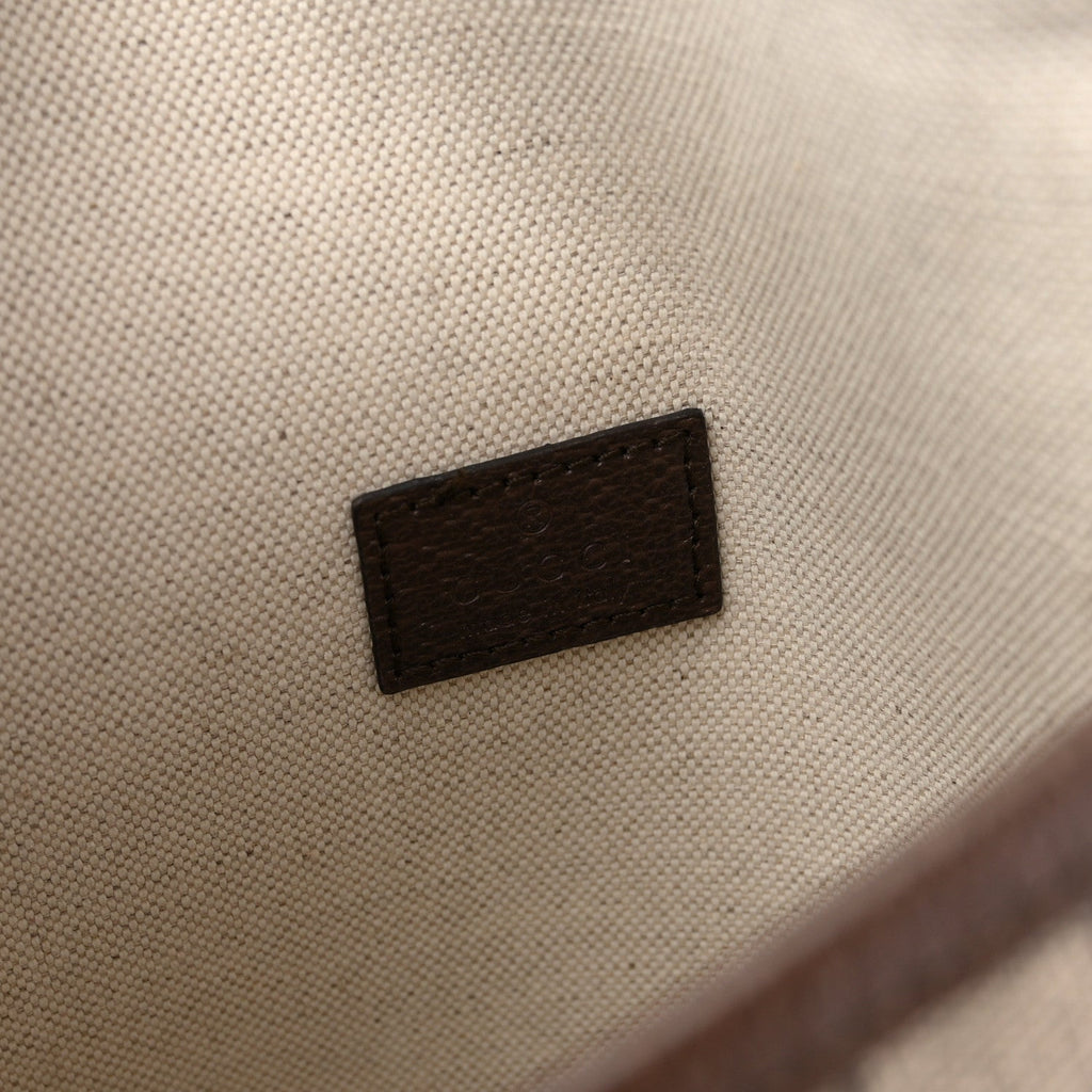 Gucci GG Supreme Monogram Web Medium Neo Vintage Flap Messenger Bag Beige New Acero