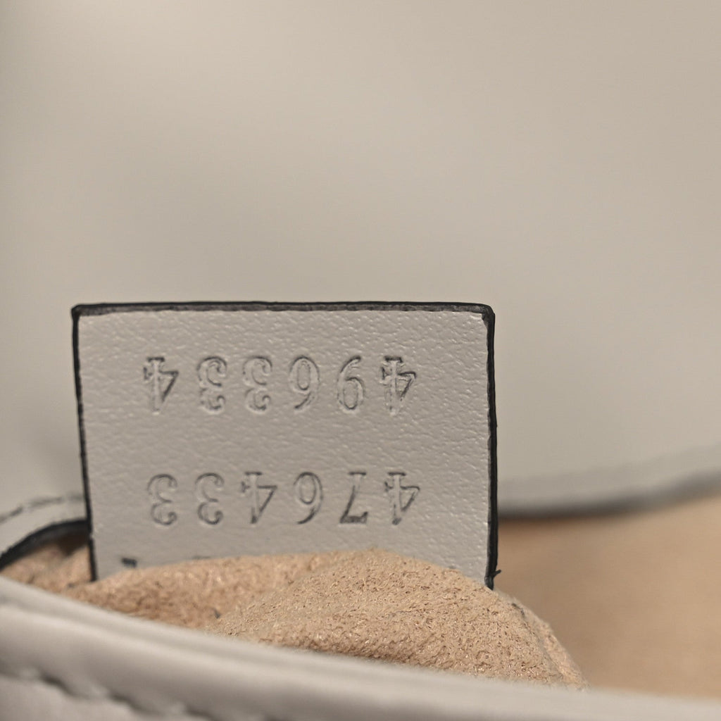 Gucci Calfskin Matelasse Super Mini GG Marmont Shoulder Bag Grey