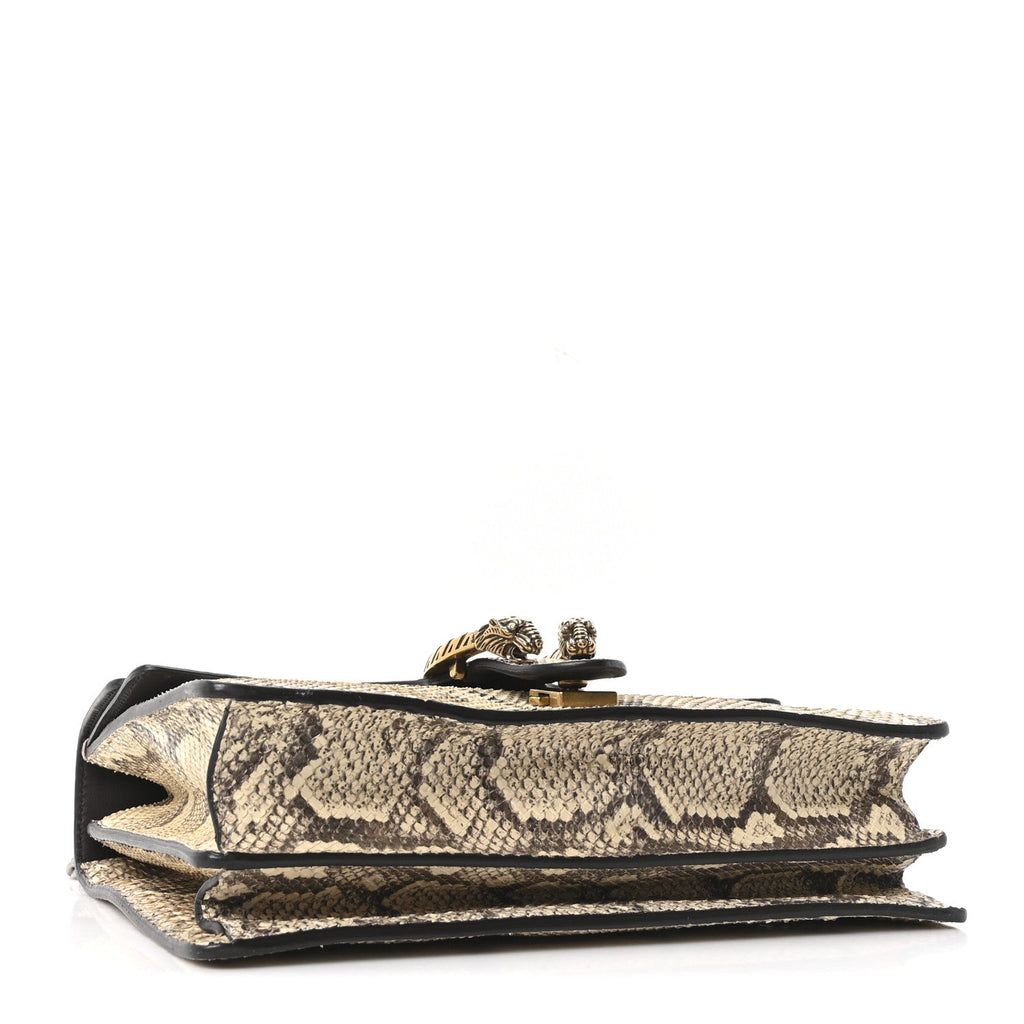 Gucci Snakeskin Web Medium Dionysus Shoulder Bag Natural