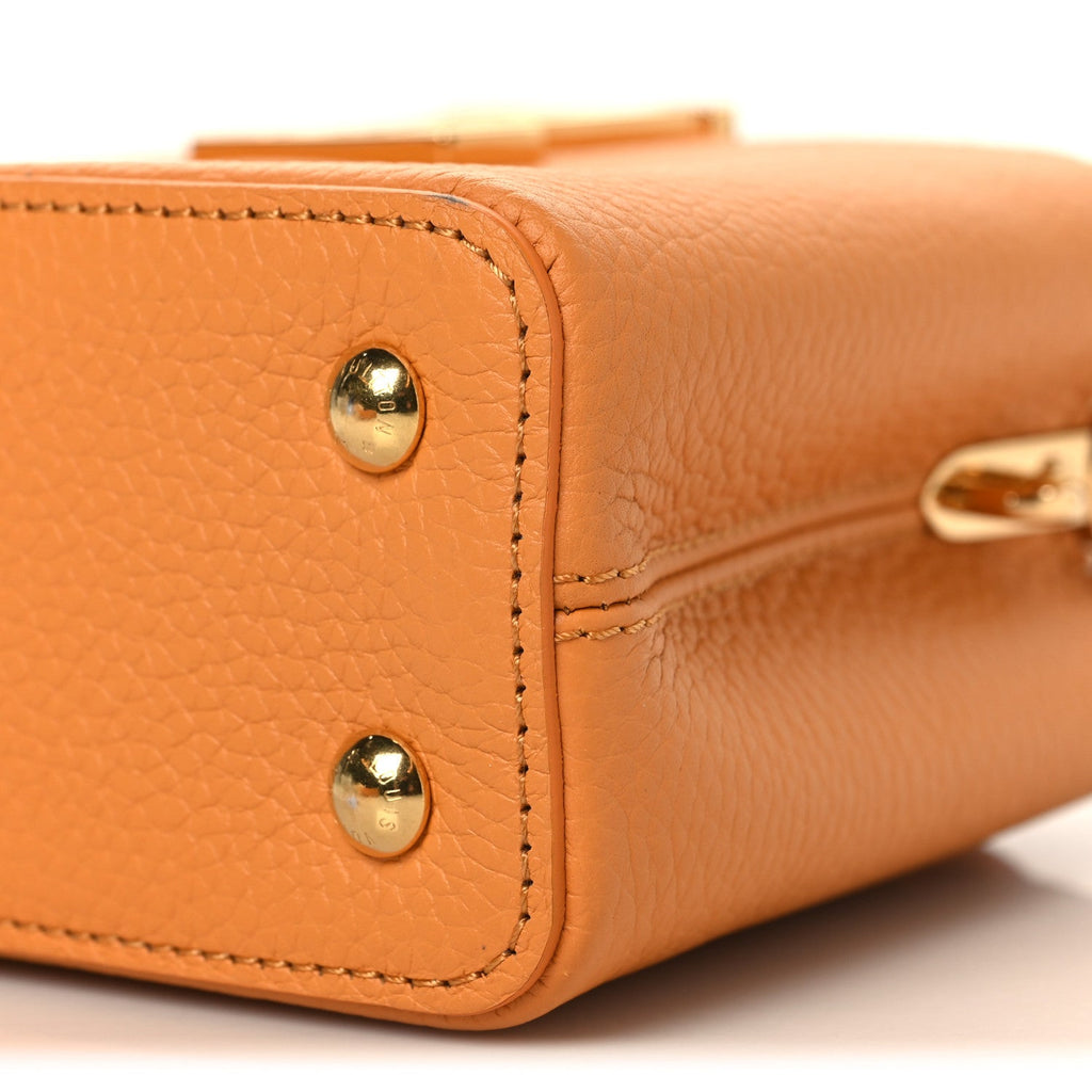 Louis Vuitton Taurillon Mini Capucines Safran Imperial