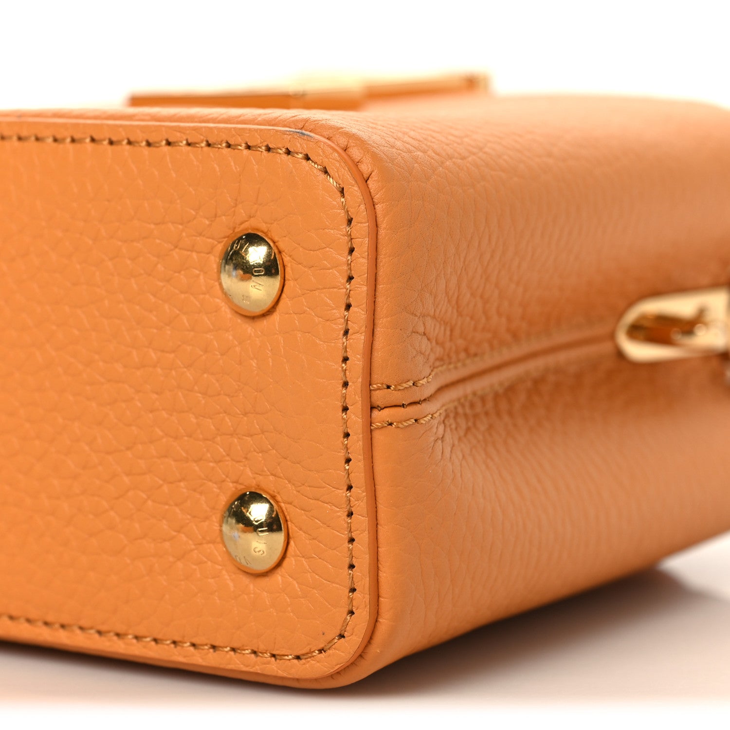 Louis Vuitton Taurillon Mini Capucines Safran Imperial