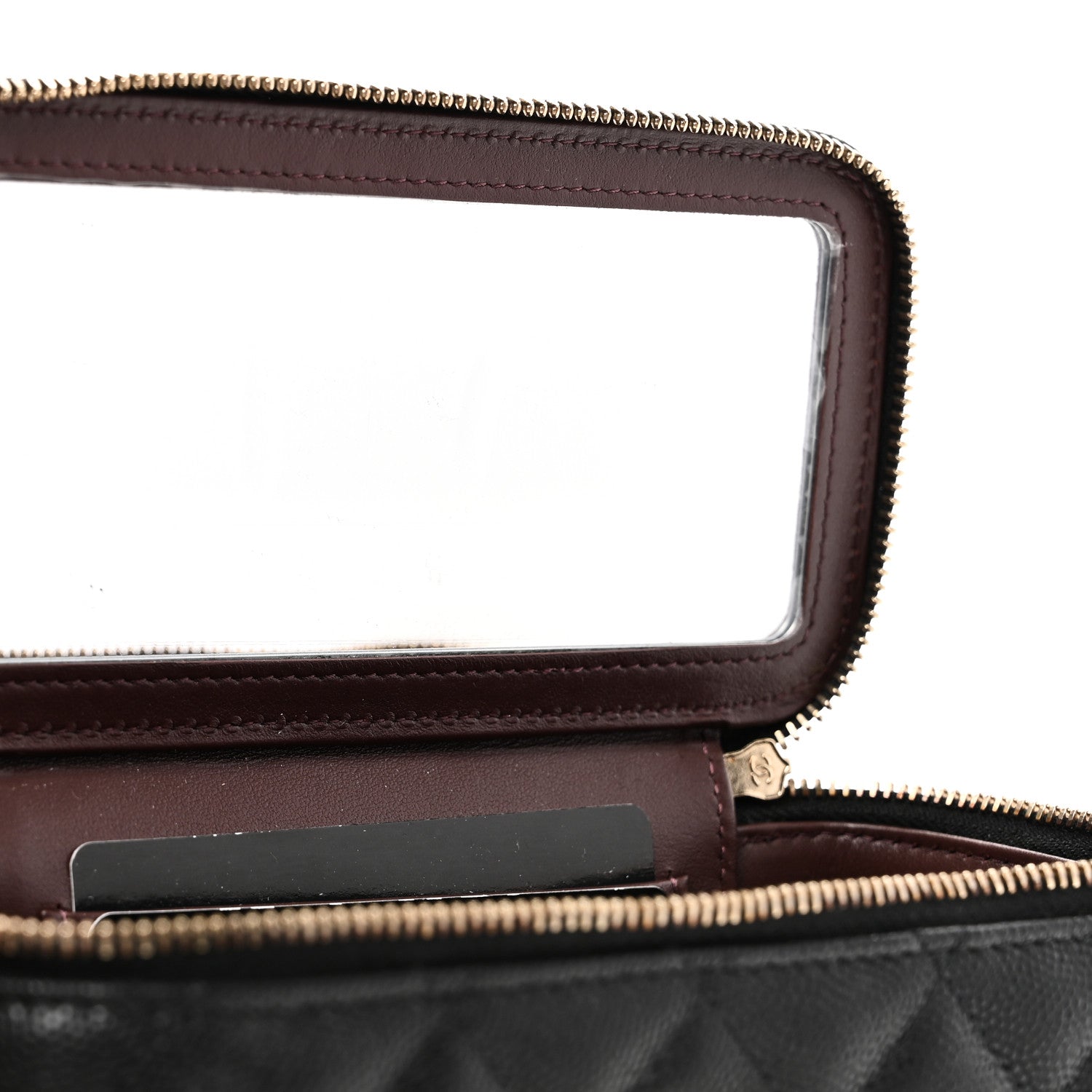 Chanel Caviar Quilted Small Vanity Case With Chain Black