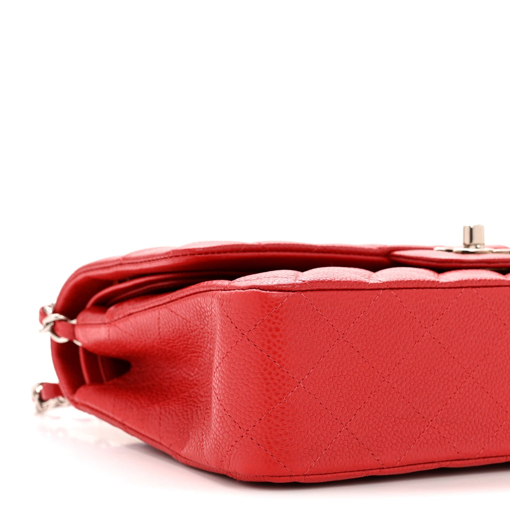Chanel Caviar Quilted Medium Double Flap Red
