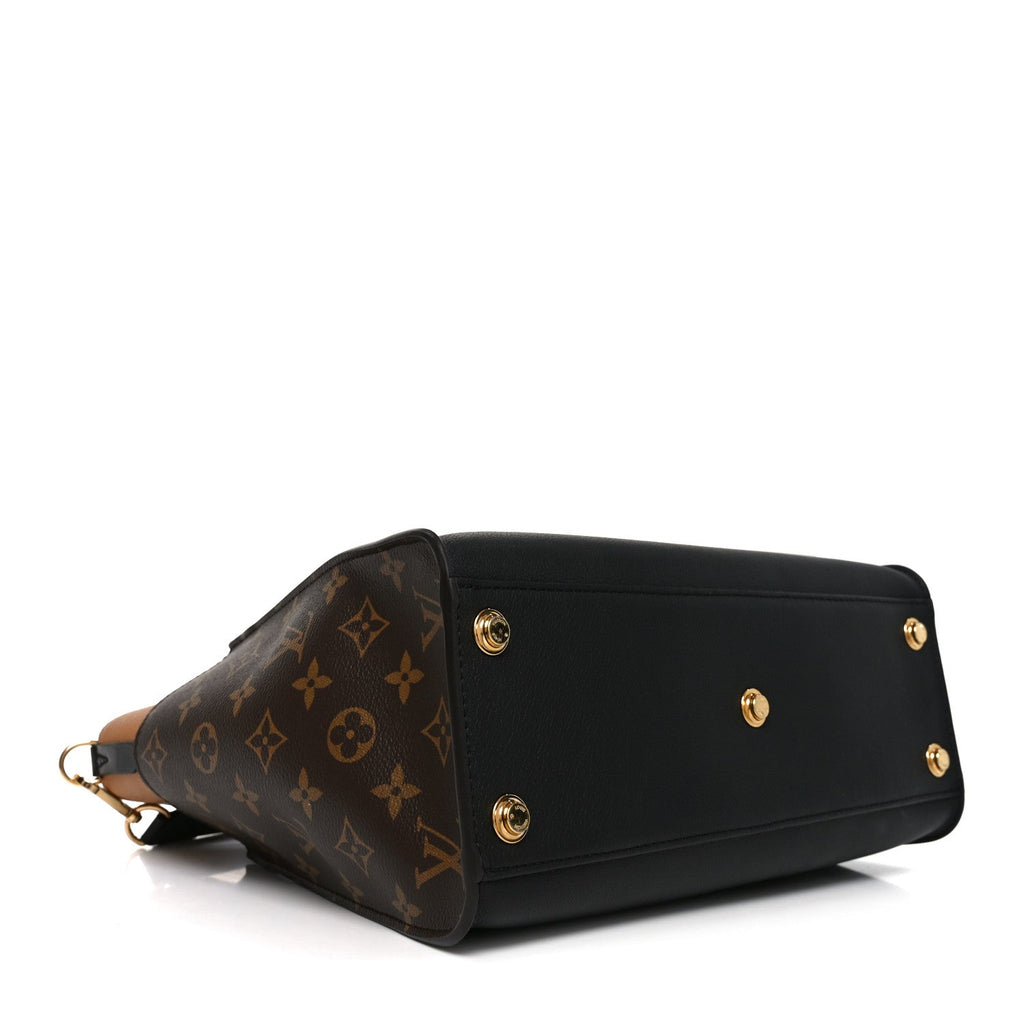 Louis Vuitton Calfskin Monogram On My Side MM Black