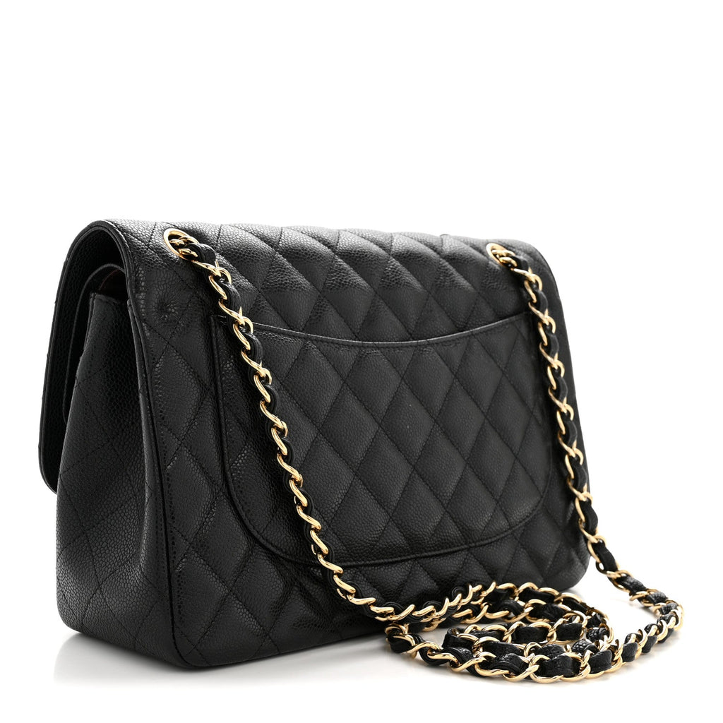 Chanel Caviar Quilted Jumbo Double Flap Black