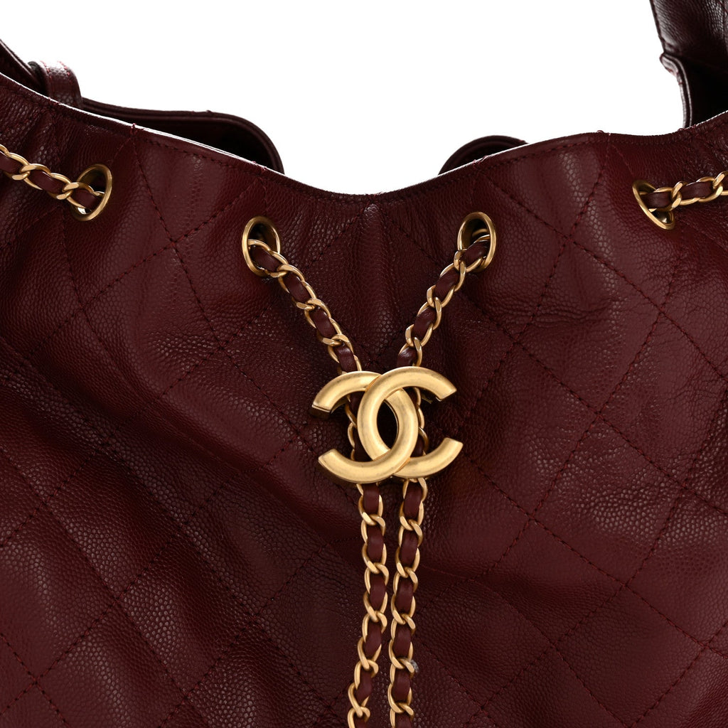 Chanel Caviar Quilted Medium Chanel 25 Handbag Burgundy
