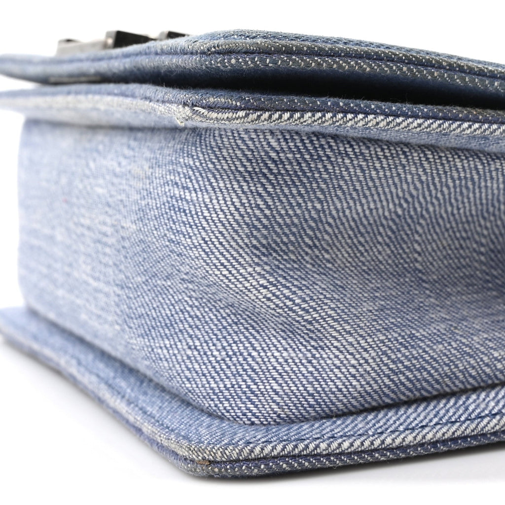 Chanel Denim Chevron Small Boy Flap Light Blue