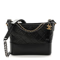 Chanel Aged Calfskin Quilted New Medium Gabrielle Hobo Black