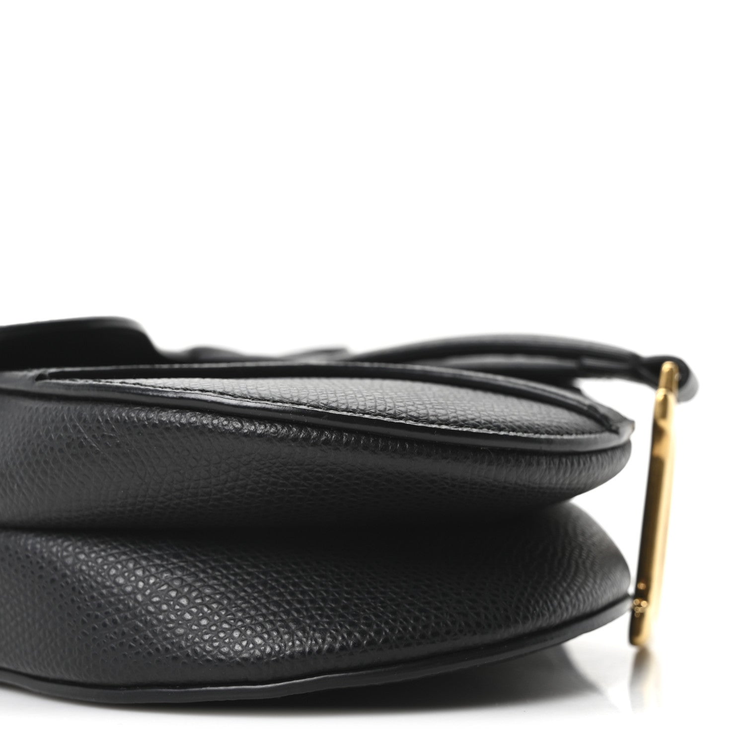 Christian Dior Grained Calfskin Mini Saddle Bag Black