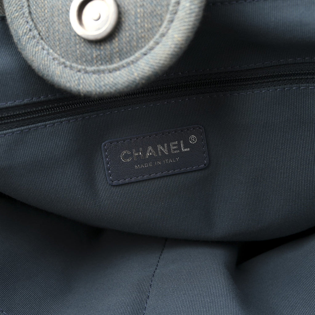 Chanel Denim Medium Deauville Tote Light Blue