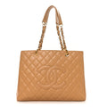 Chanel Caviar Quilted Grand Shopping Tote GST Beige