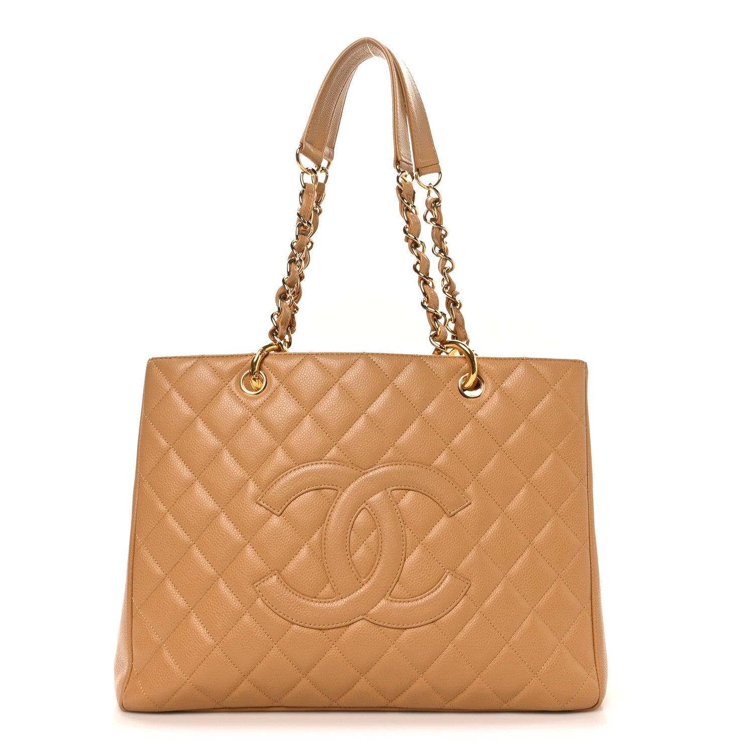 Chanel Caviar Quilted Grand Shopping Tote GST Beige