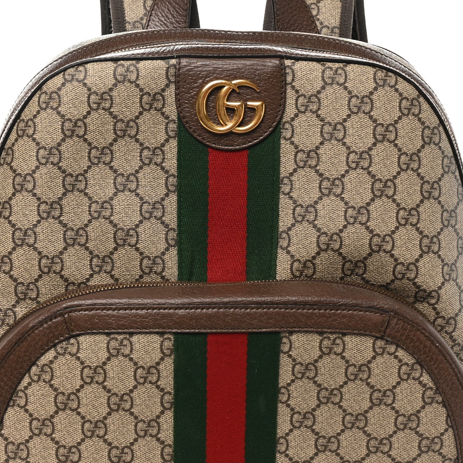 Gucci GG Supreme Monogram Medium Ophidia Day Backpack Brown