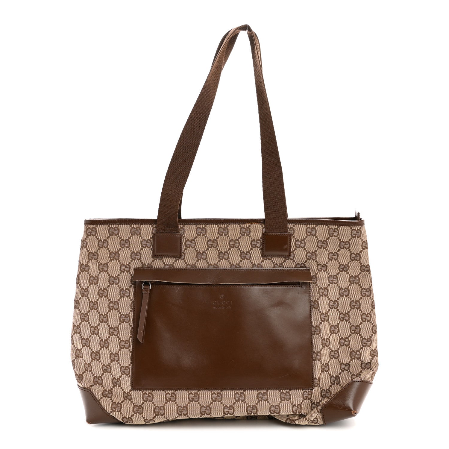 Gucci Monogram Tote Bag Brown