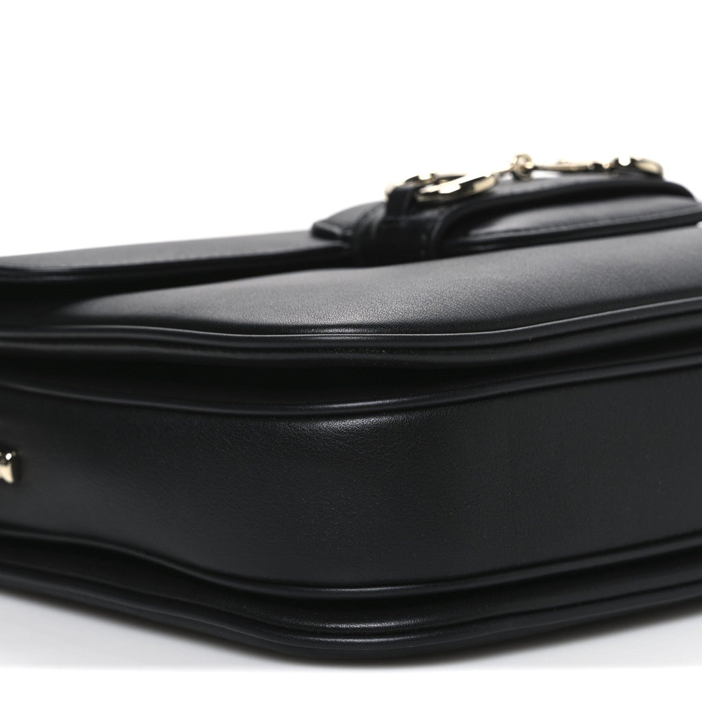 Gucci Ciny Lux Calfskin Horsebit 1955 Soft Small Shoulder Bag Black