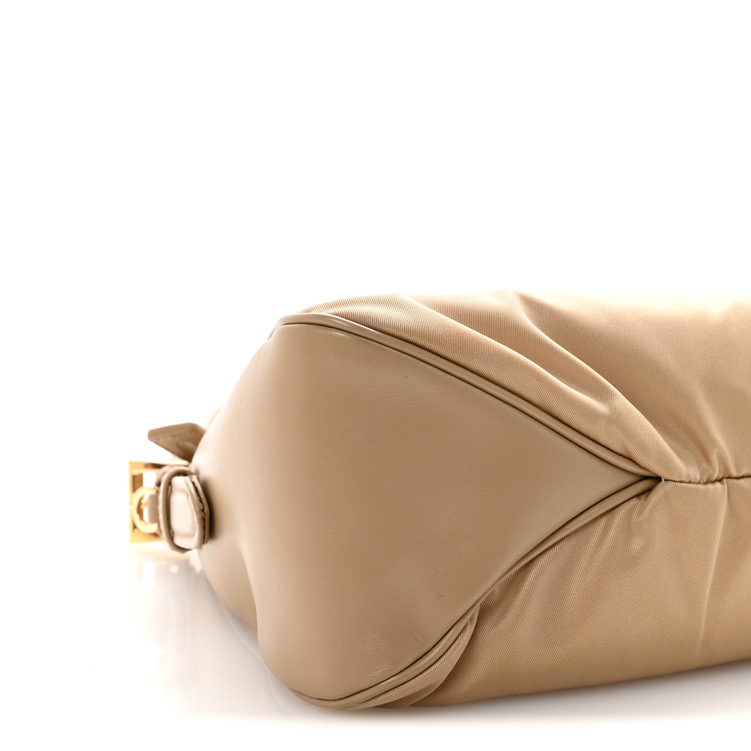 Prada Re-Nylon Vitello Large Aimee Shoulder Bag Cammello