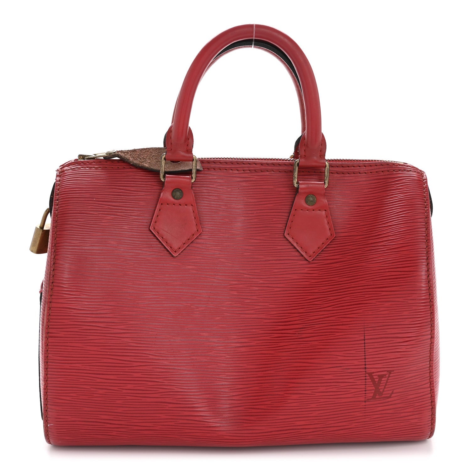 Louis Vuitton Epi Speedy 25 Castillan Red