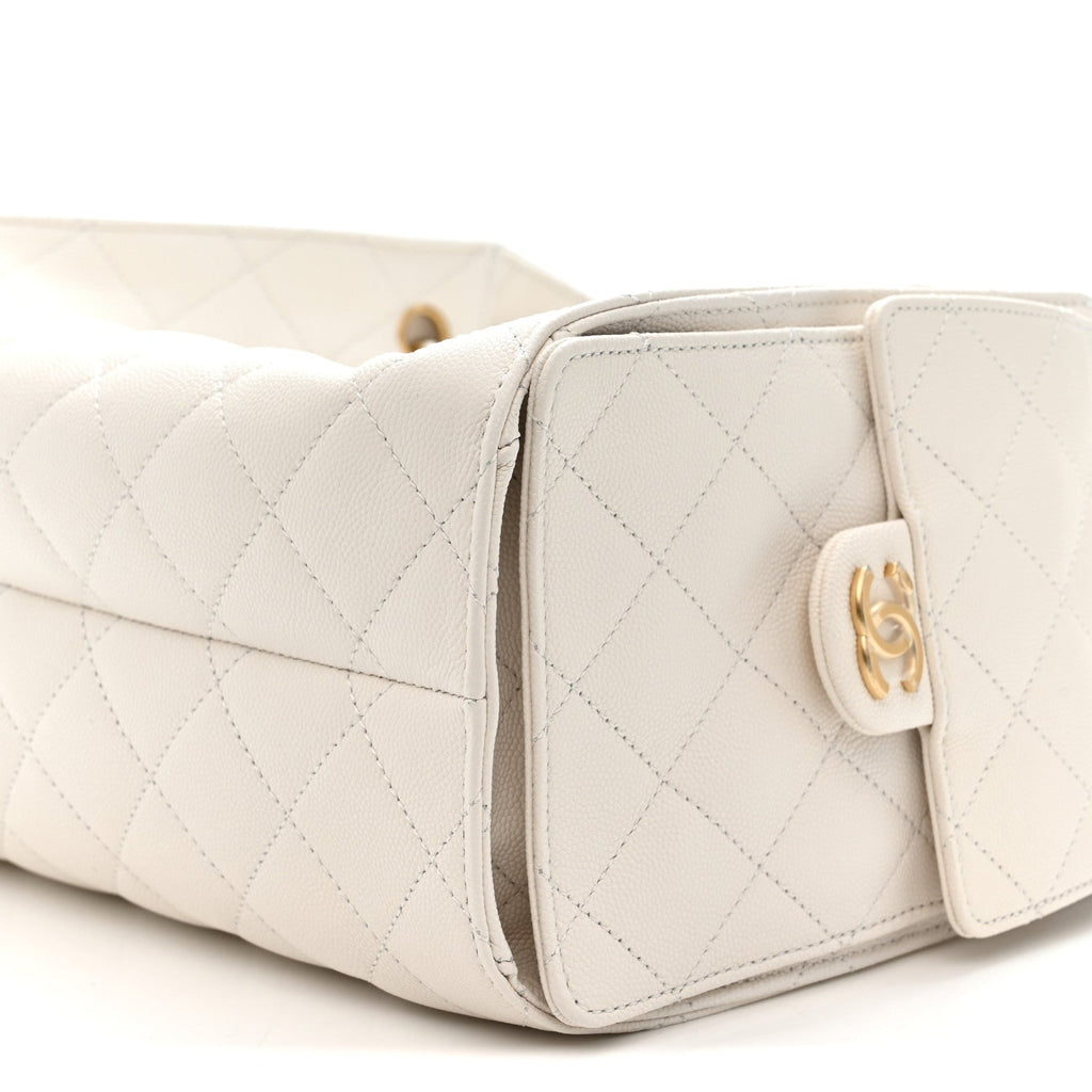 Chanel Caviar Quilted Small Chanel 25 Handbag White