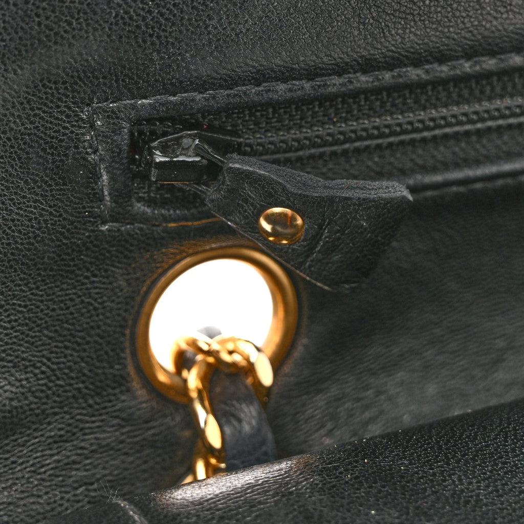 Chanel Lambskin Quilted Small Double Flap Black