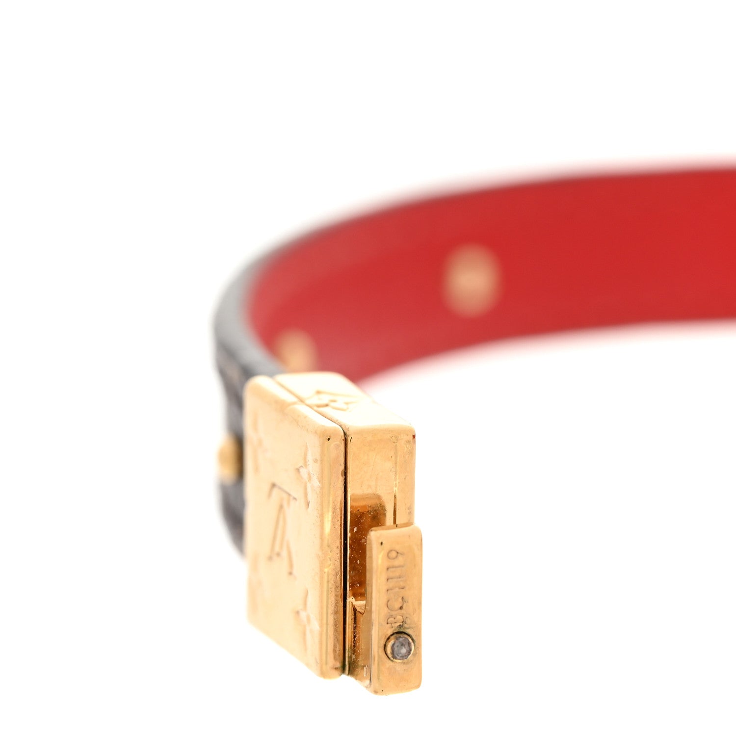 Louis Vuitton Monogram LV Circle Reversible Bracelet Red