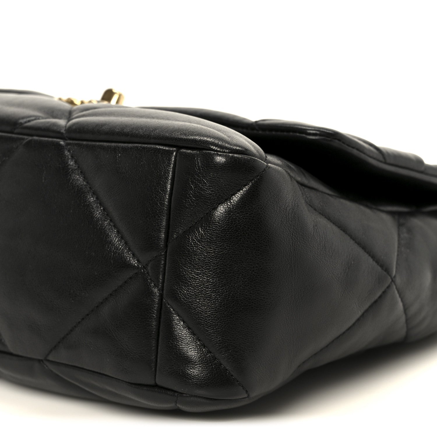Chanel Lambskin Quilted Large Chanel 19 Flap Black