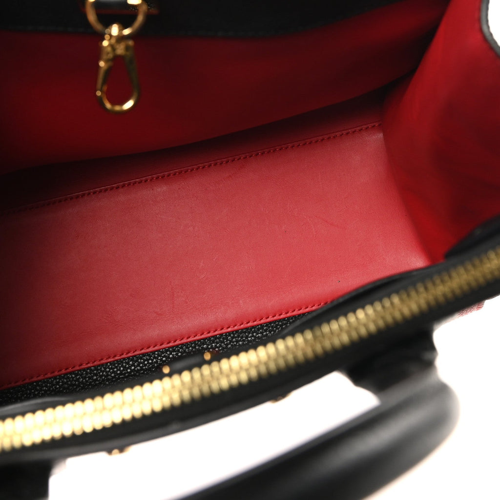 Louis Vuitton Taurillon City Steamer PM Black Rouge
