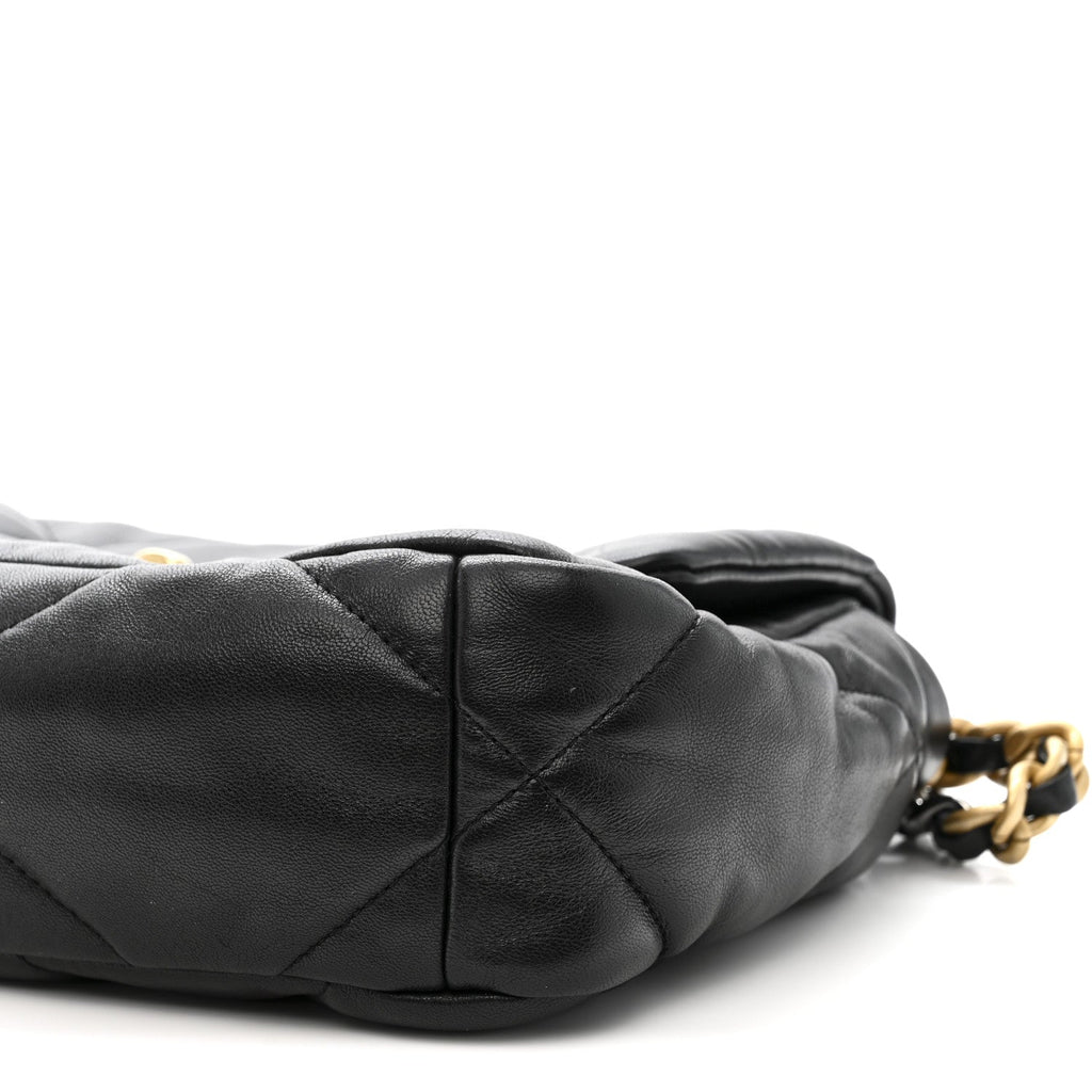 Chanel Lambskin Quilted Medium Chanel 19 Flap Black